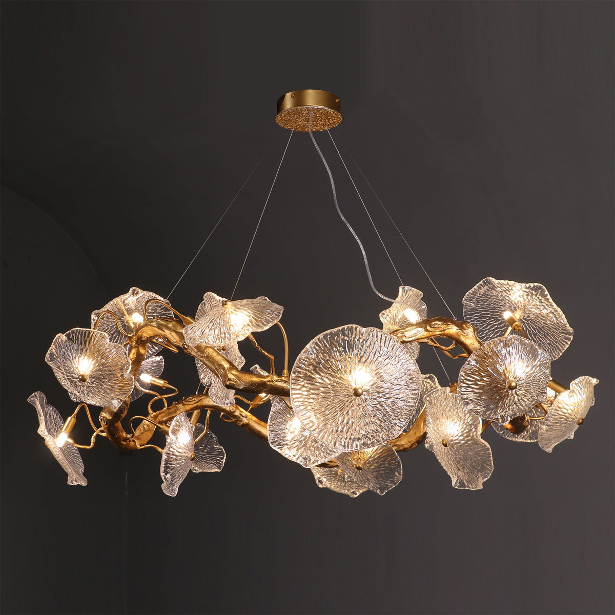 Avenhurst Lustre Lotus En Verre – vue 25