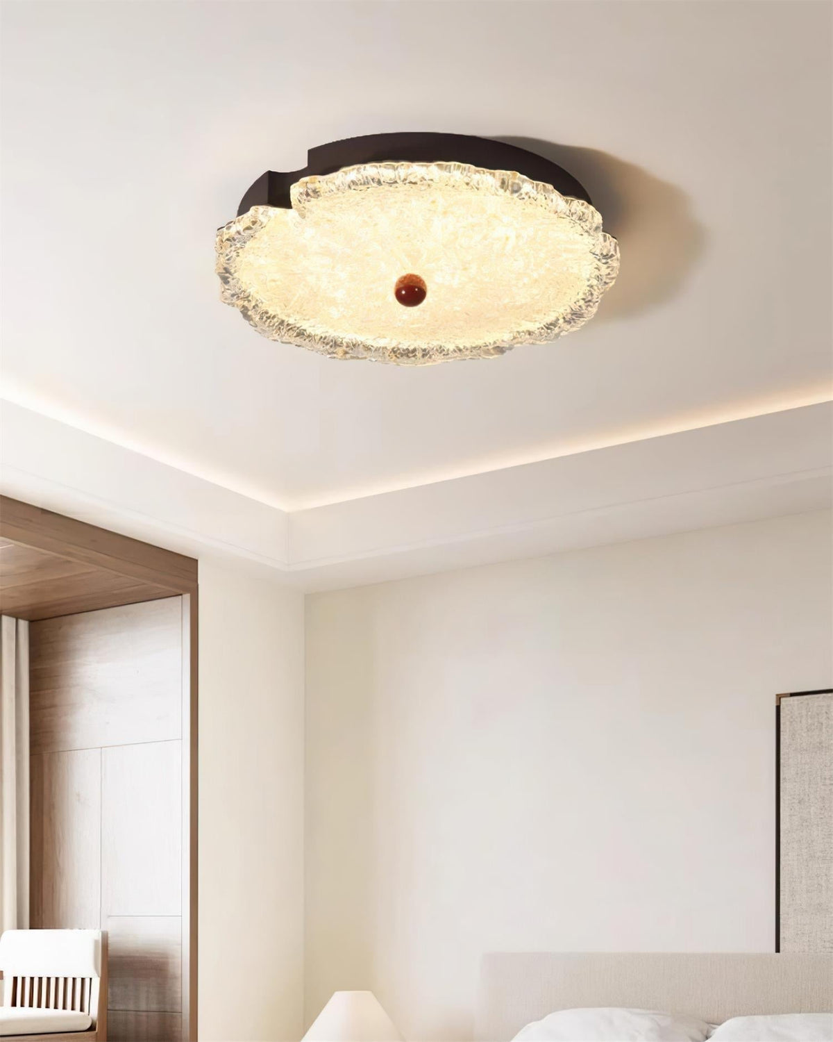 Gialo Textured Glass Ceiling Light-Neutral Decor