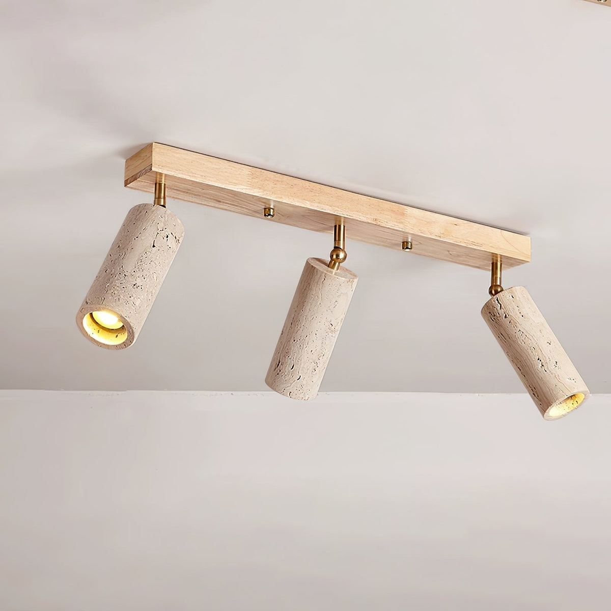 Laurona Projecteur Rail Multi-Cylindre en Travertin