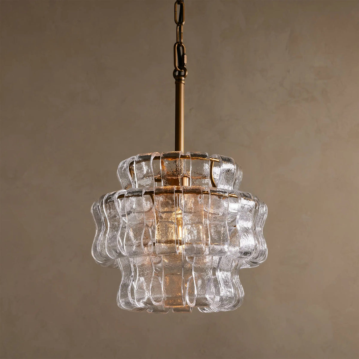 Diagram showing the dimensions of the Nirsa Pendant Light: Diameter 33cm, Height 27cm.
