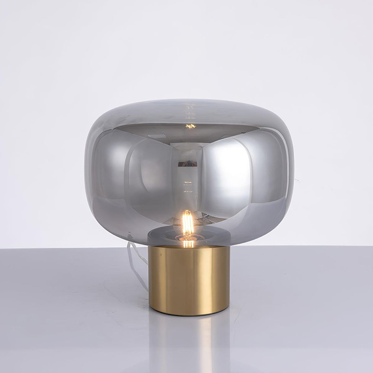 Teloz Lampe de Table Industrielle en Verre