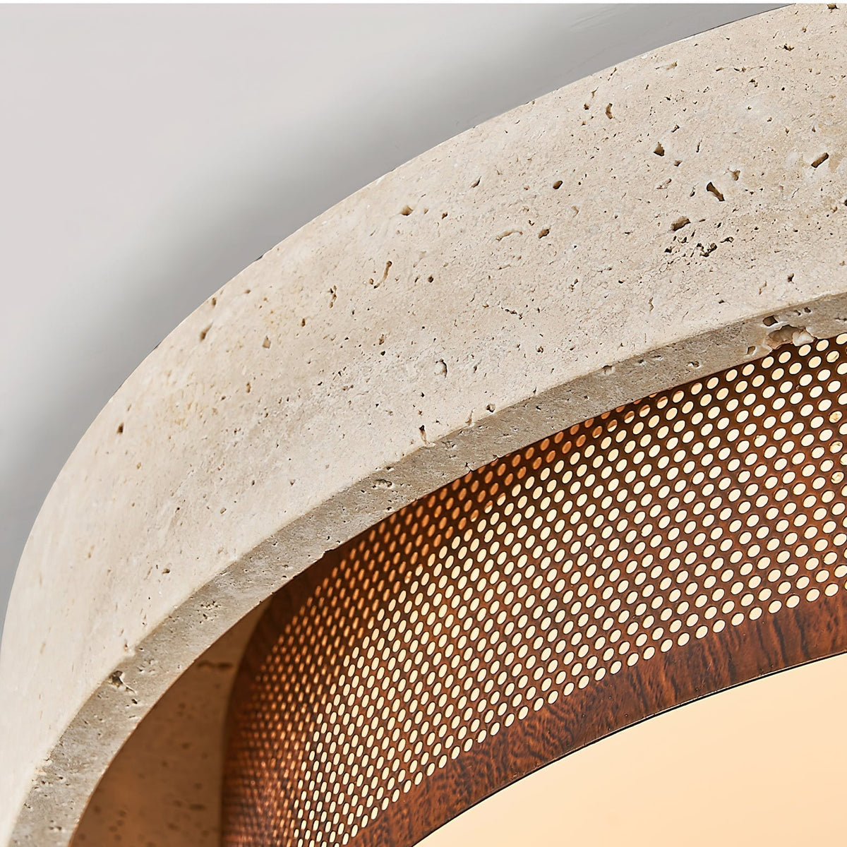 The walnut color finish option of the Nolan ceiling light.