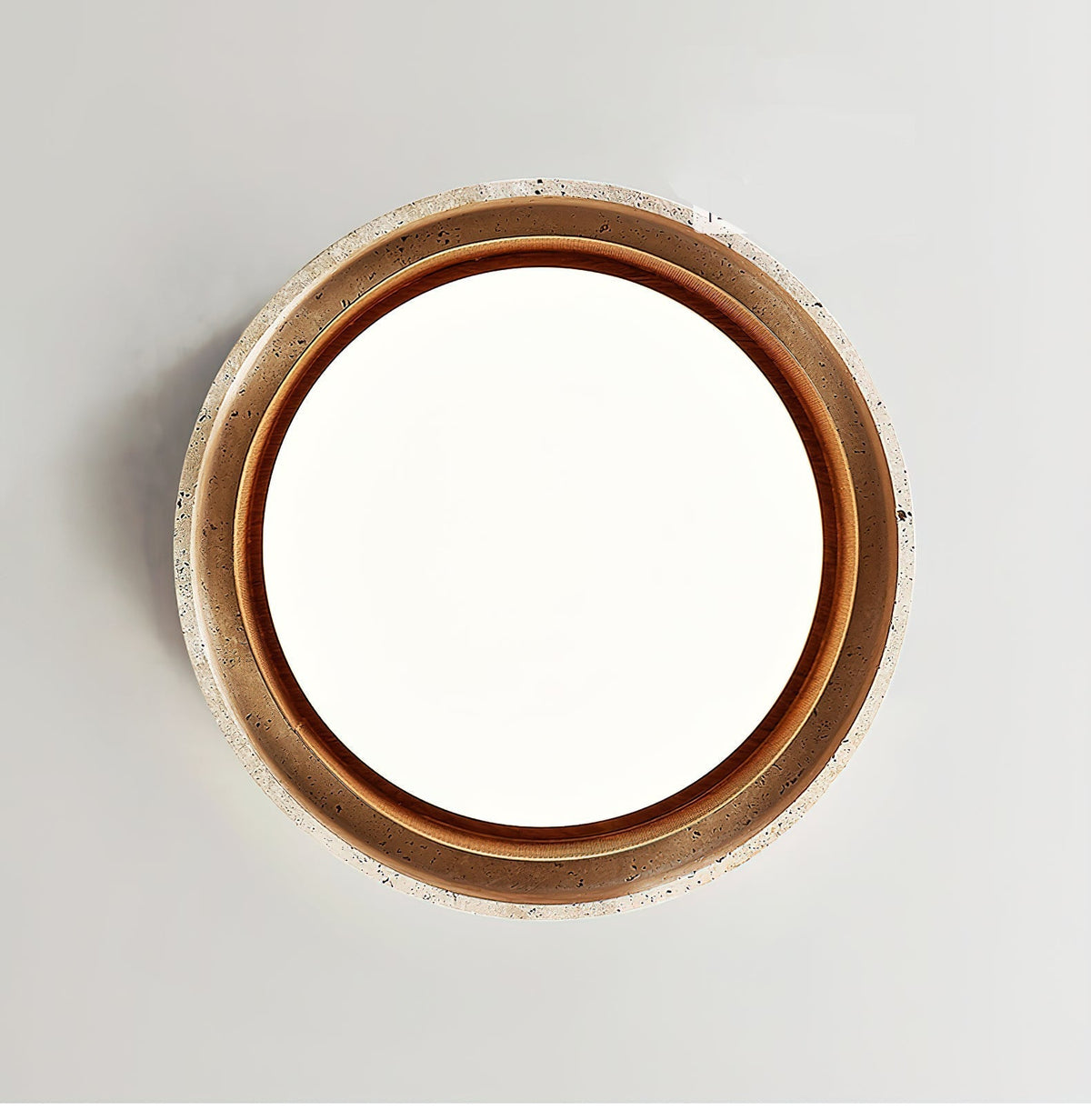 The Nolan ceiling light shown turned off to highlight its material and finish.