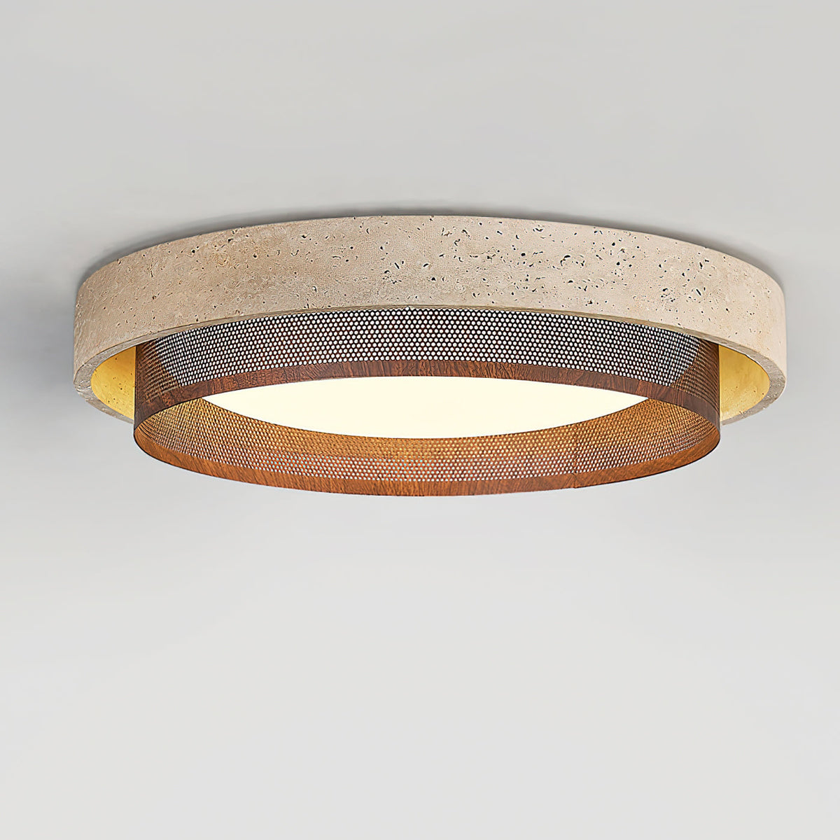 Lifestyle image of the Nolan ceiling light in a contemporary hallway.