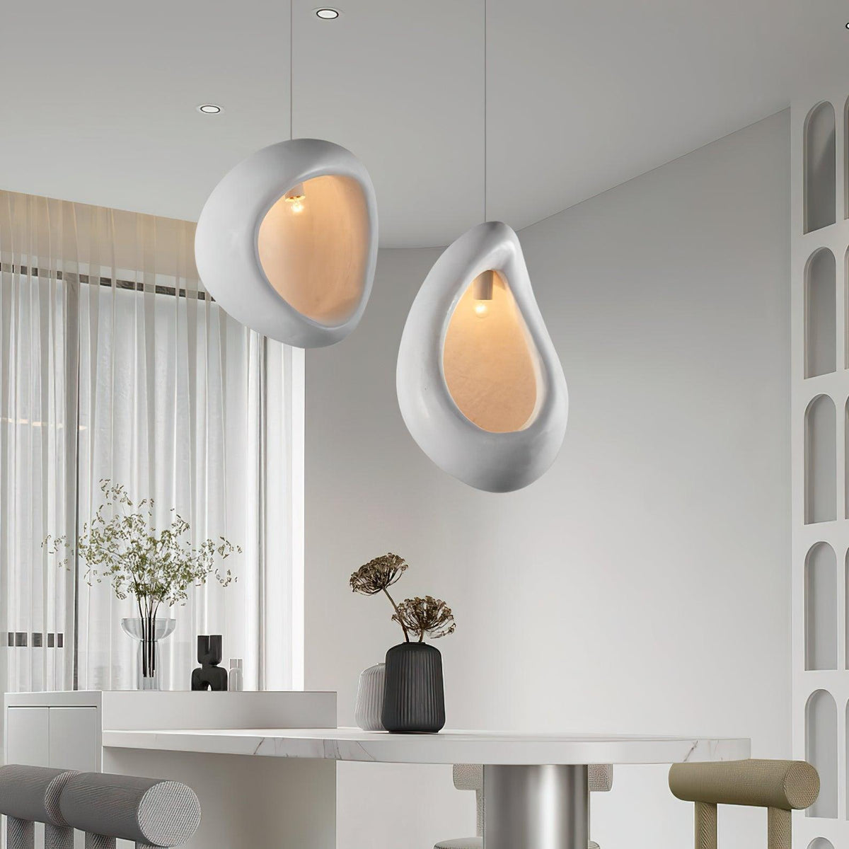 Rilelia Suspension en Forme de Goutte Creuse Wabi Sabi