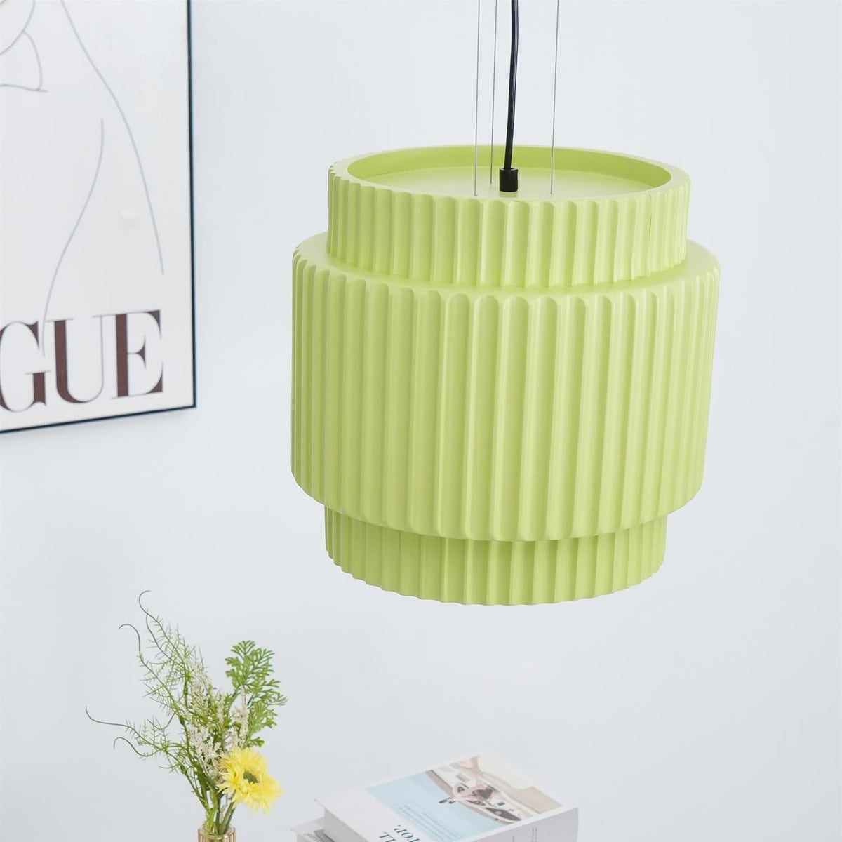 Aurelia Ribbed Pendant Light-Neutral Decor