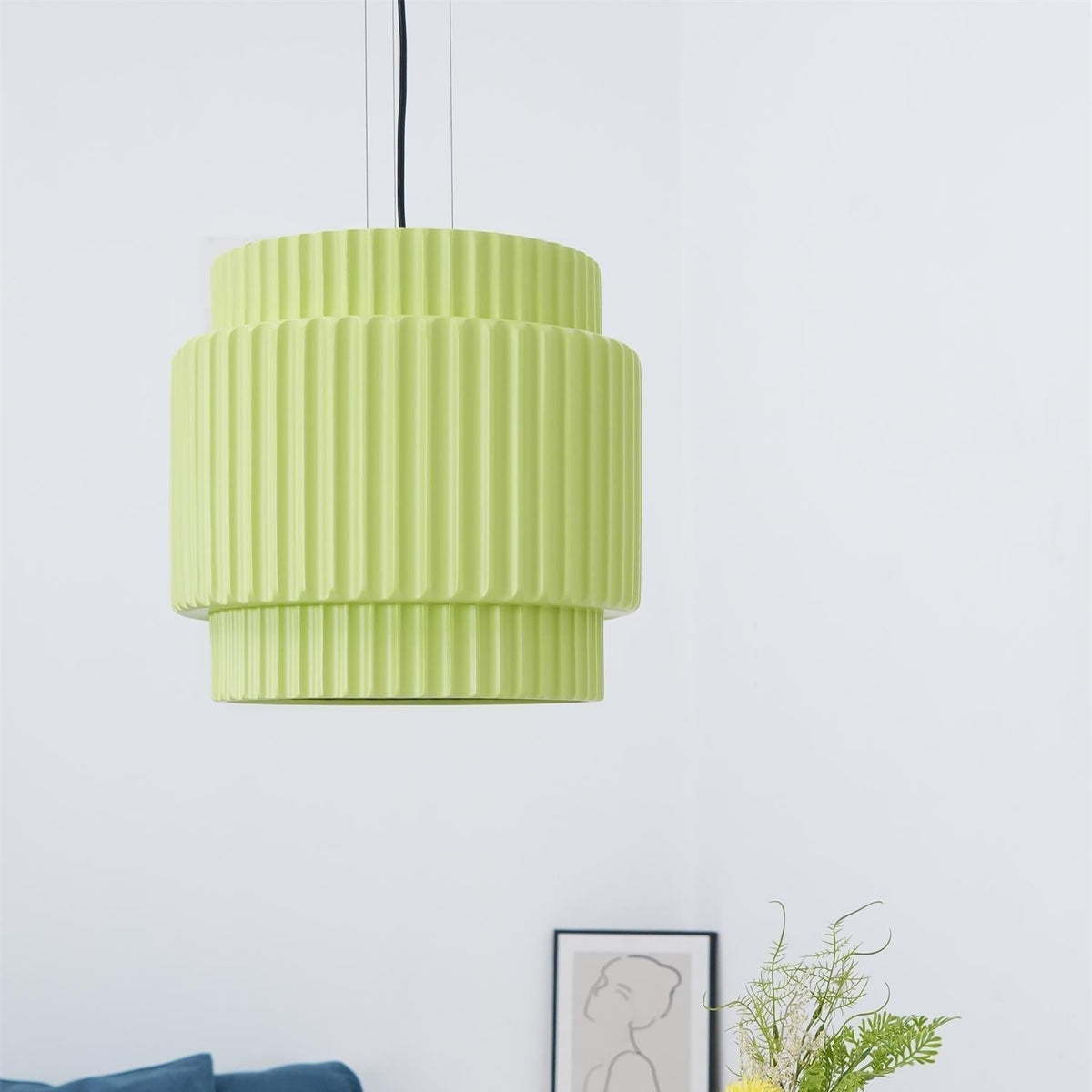 Aurelia Ribbed Pendant Light-Neutral Decor