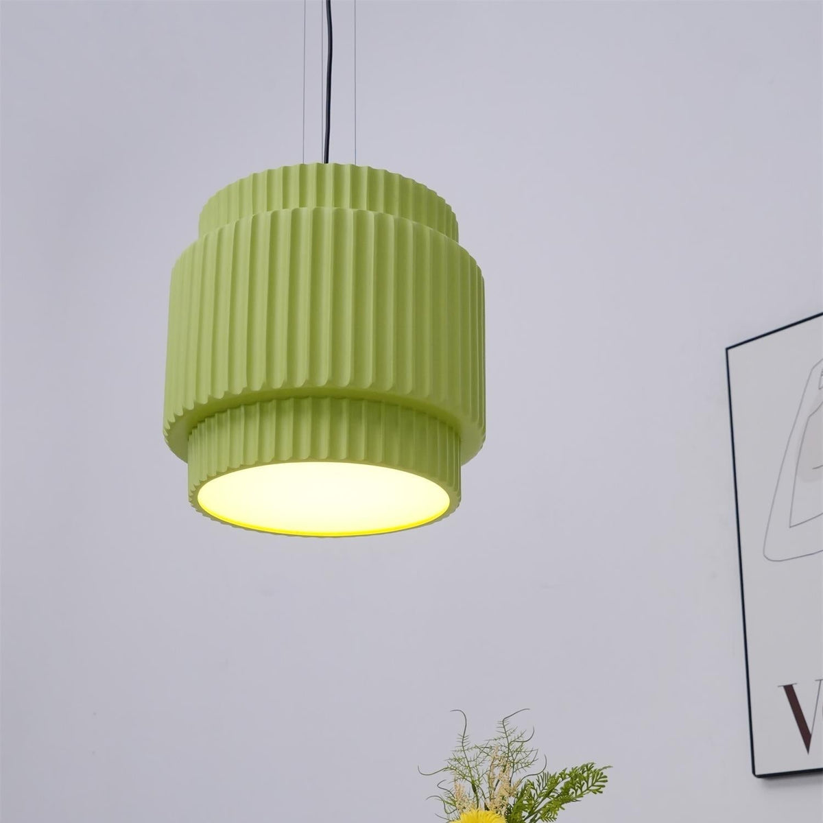 Aurelia Ribbed Pendant Light-Neutral Decor