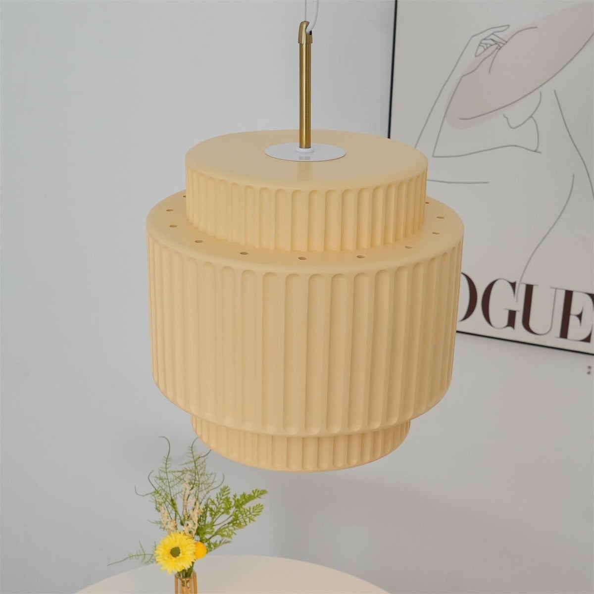 Aurelia Ribbed Pendant Light-Neutral Decor