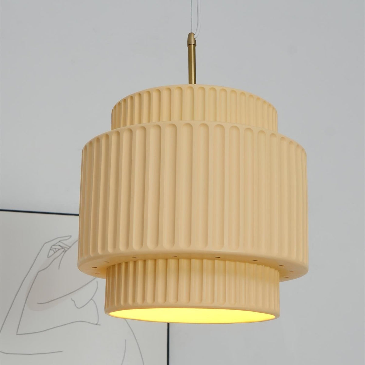 Aurelia Ribbed Pendant Light-Neutral Decor