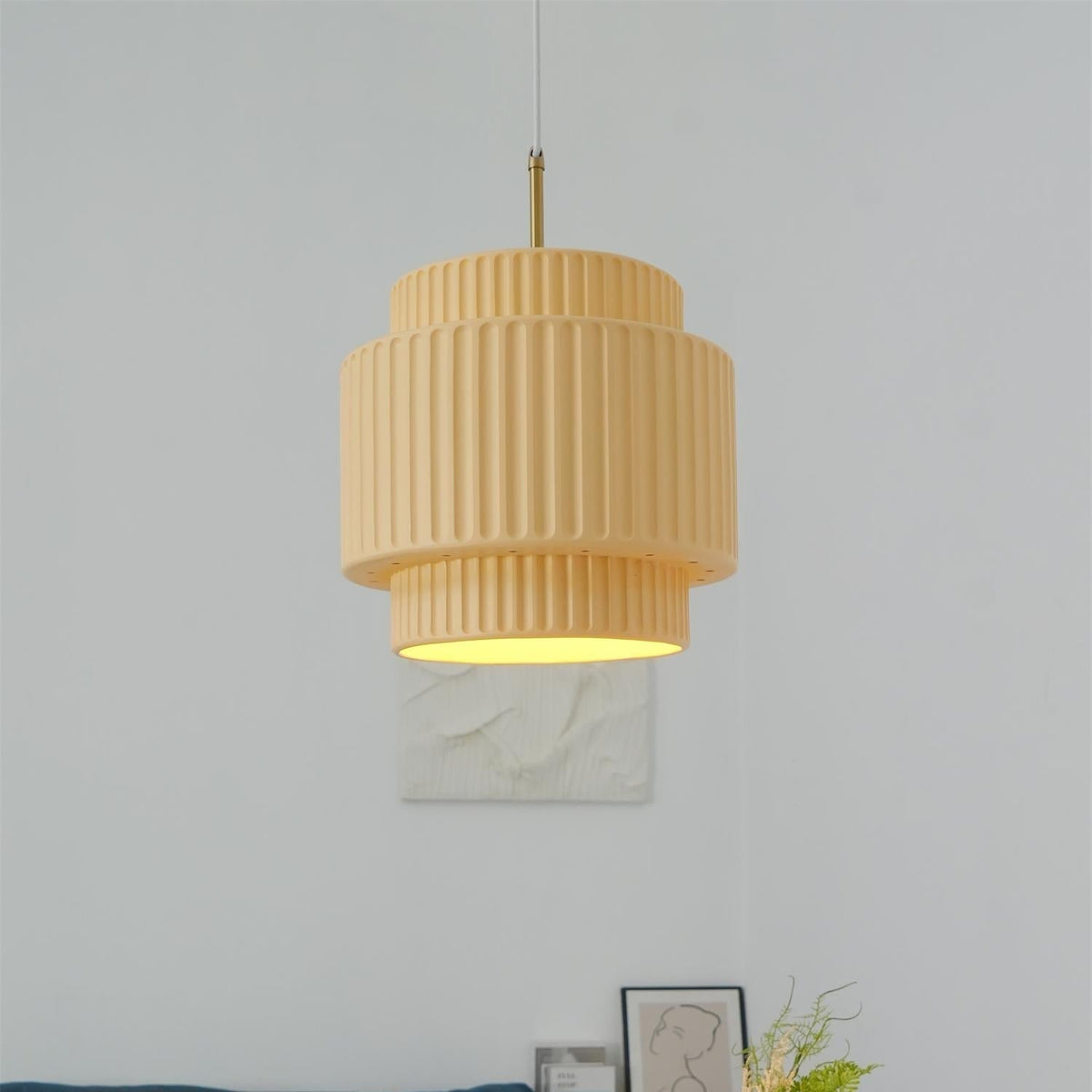 Aurelia Ribbed Pendant Light-Neutral Decor
