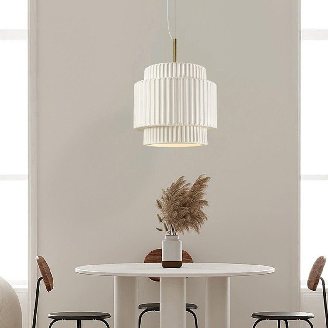 Aurelia Ribbed Pendant Light-Neutral Decor