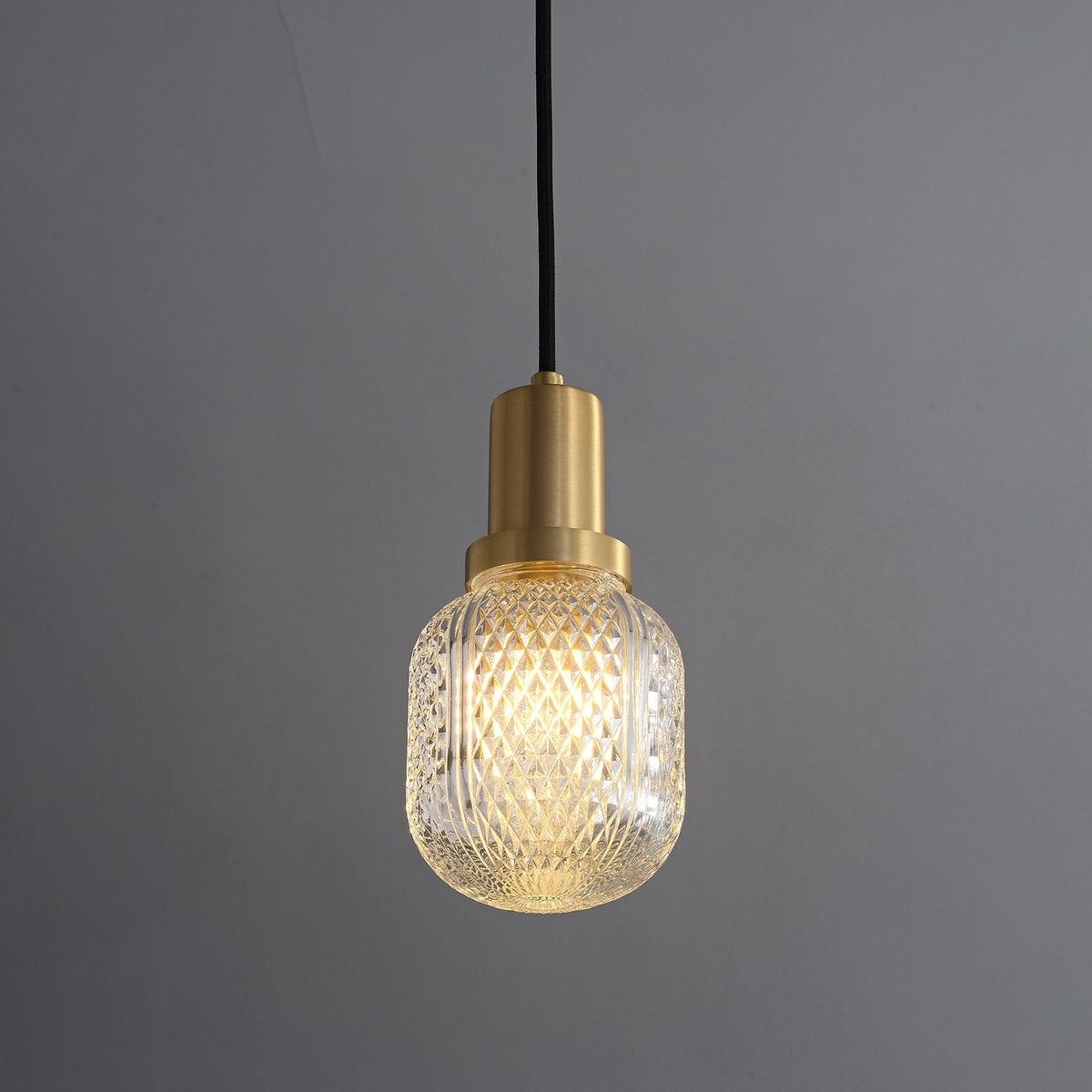 Olvine Suspension en Laiton et Verre Premium