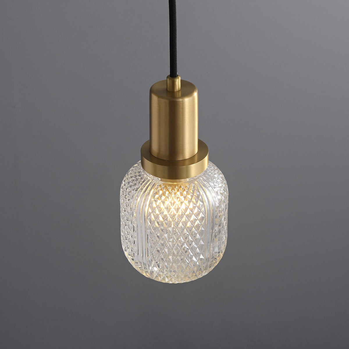 Olvine Suspension en Laiton et Verre Premium