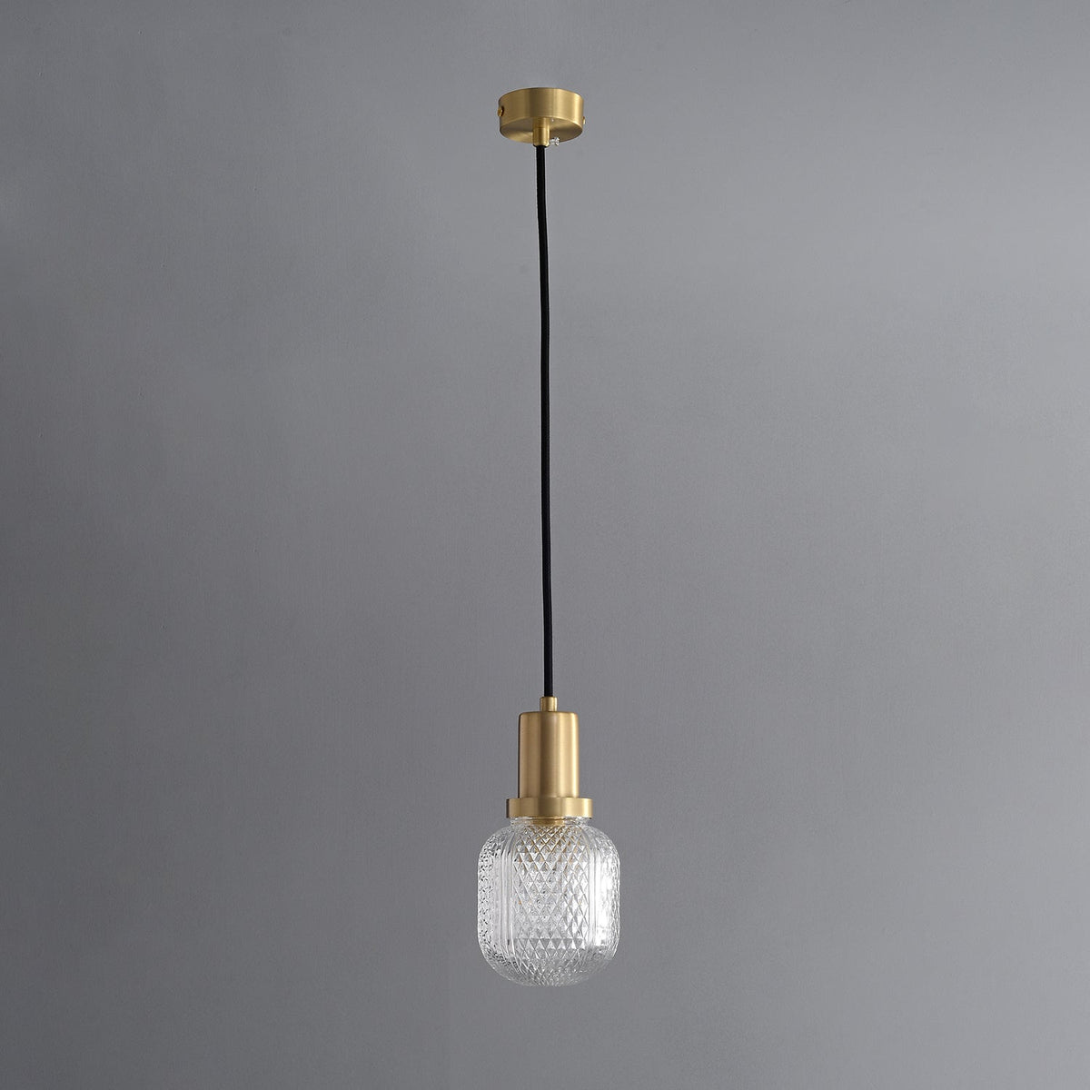 Olvine Suspension en Laiton et Verre Premium