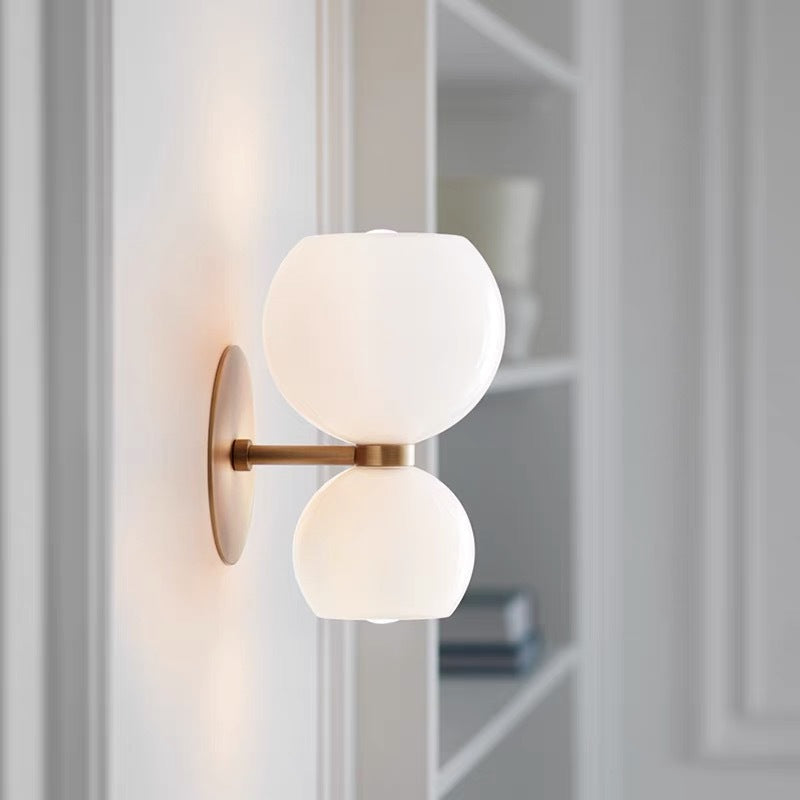 Valentina Moderne Sablier LED Applique Murale Métal/Verre Blanc Salle de séjour