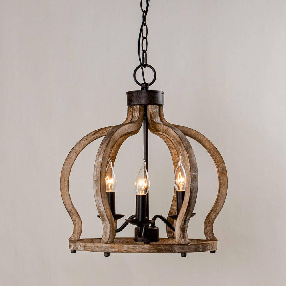 Vivinir Suspension Vintage Industrielle Aura Farmhouse en Bois et Métal