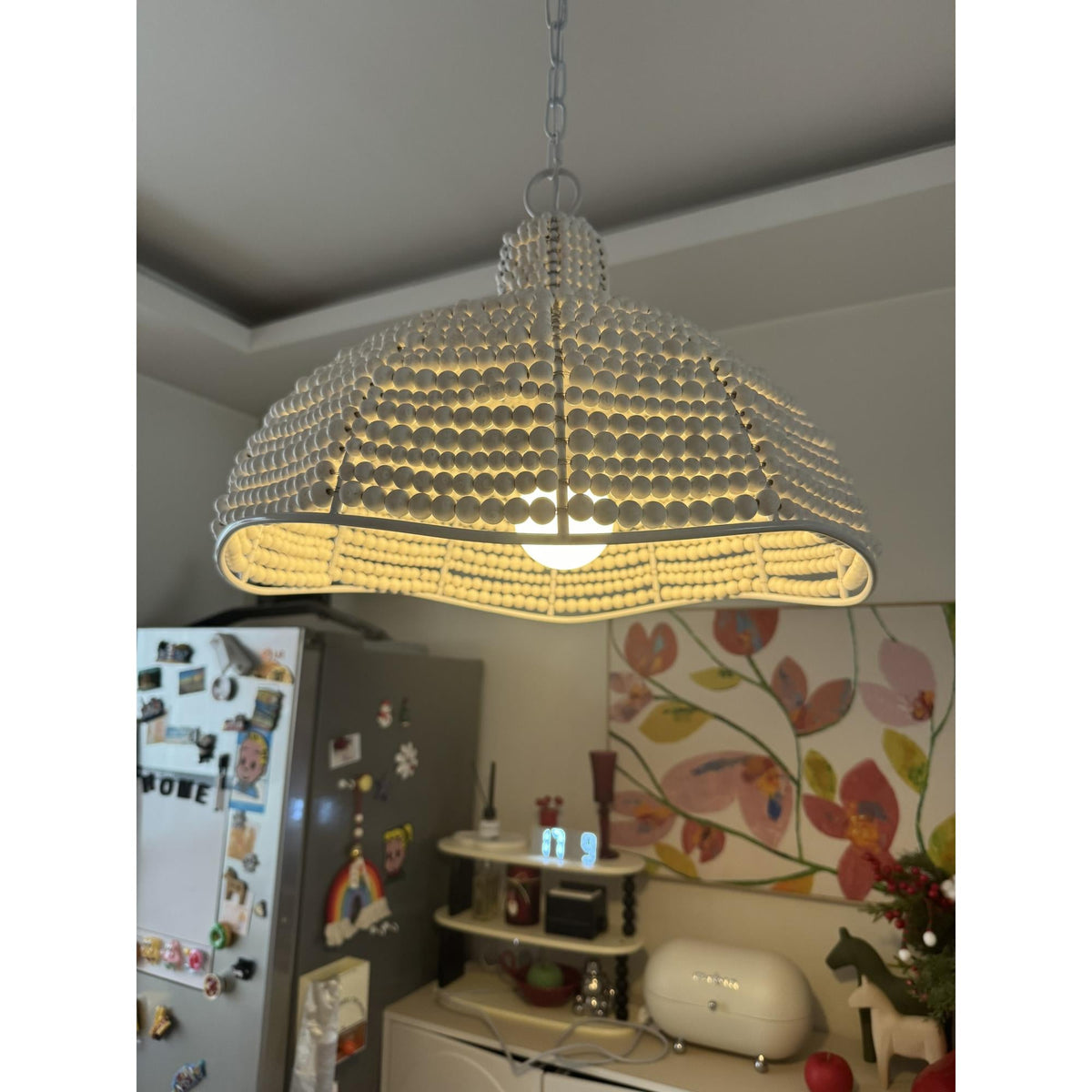 Veliraris Suspension Postmoderne en Métal et Bois De Luxe