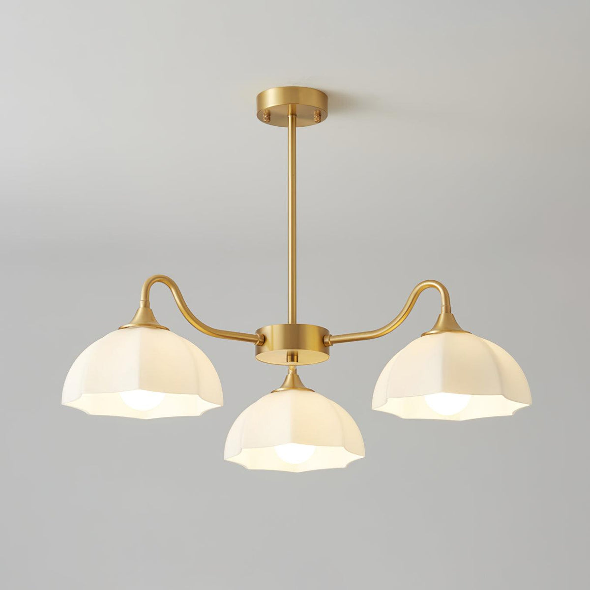 Linevia Lustre Bol En Verre Octagonal Cuivre Français