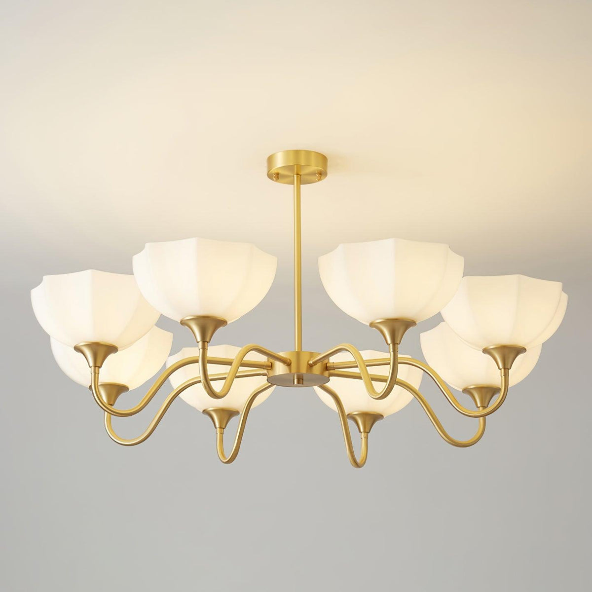 Linevia Lustre Bol En Verre Octagonal Cuivre Français