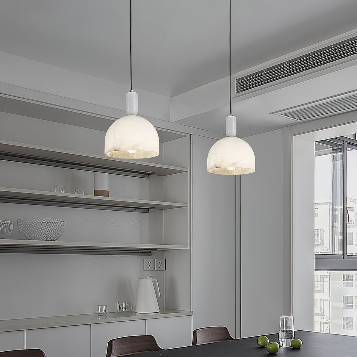 Ulcaris Suspension Moderne Minimaliste en Albâtre