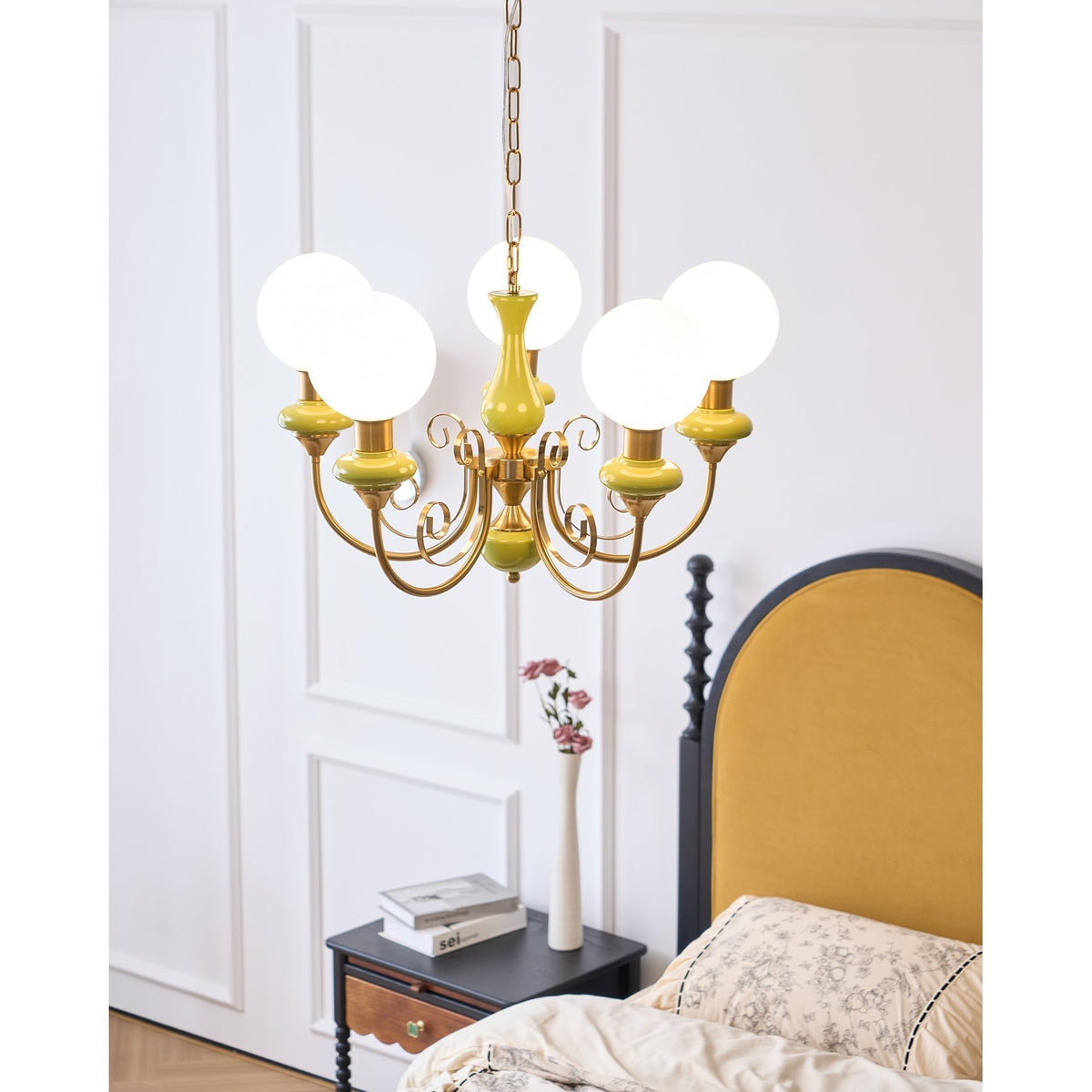 Evsolia Lustre en Verre Onyx Nordique Haut de Gamme