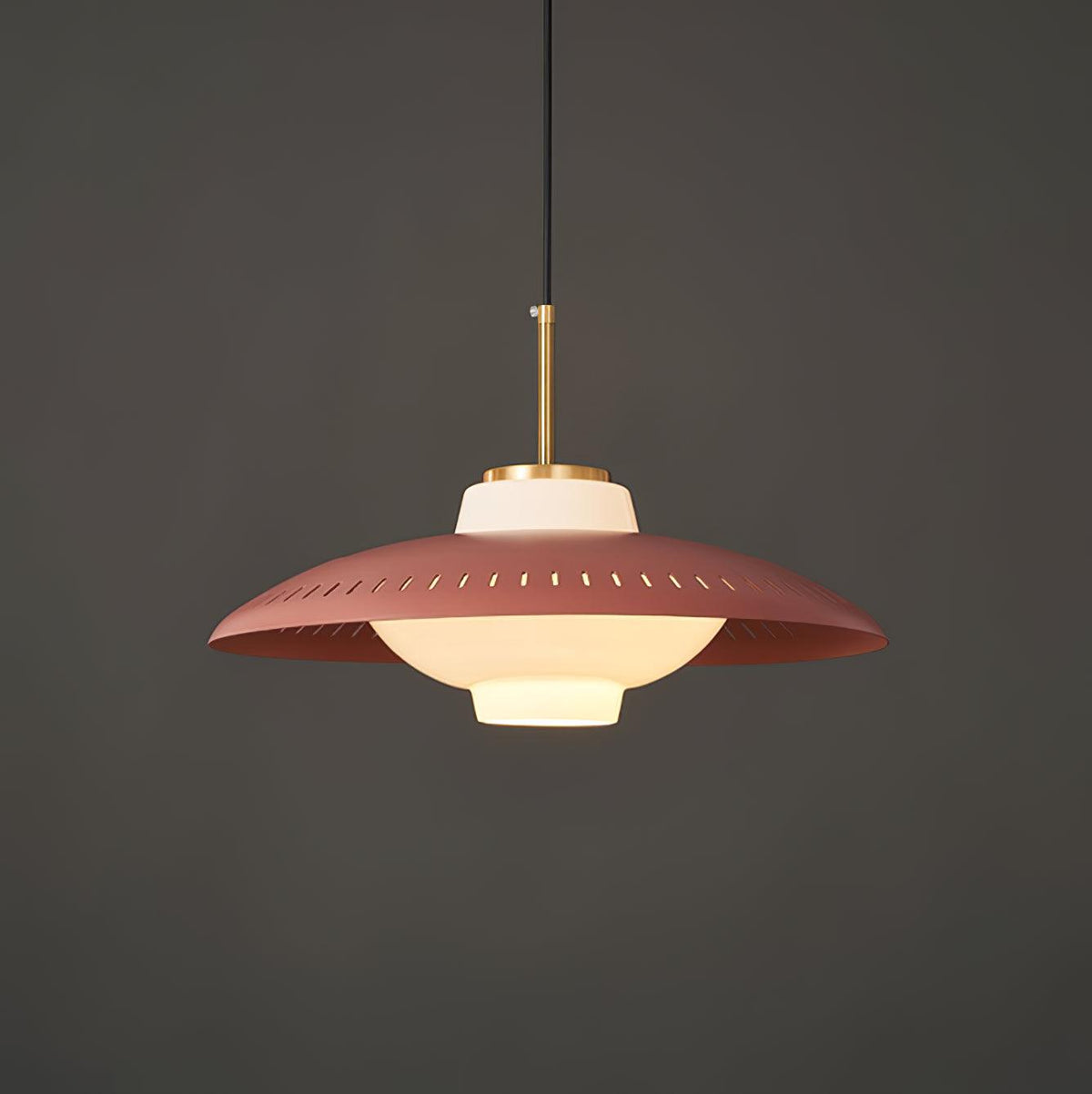 Vira Suspension en Verre Opale Abat-jour Large