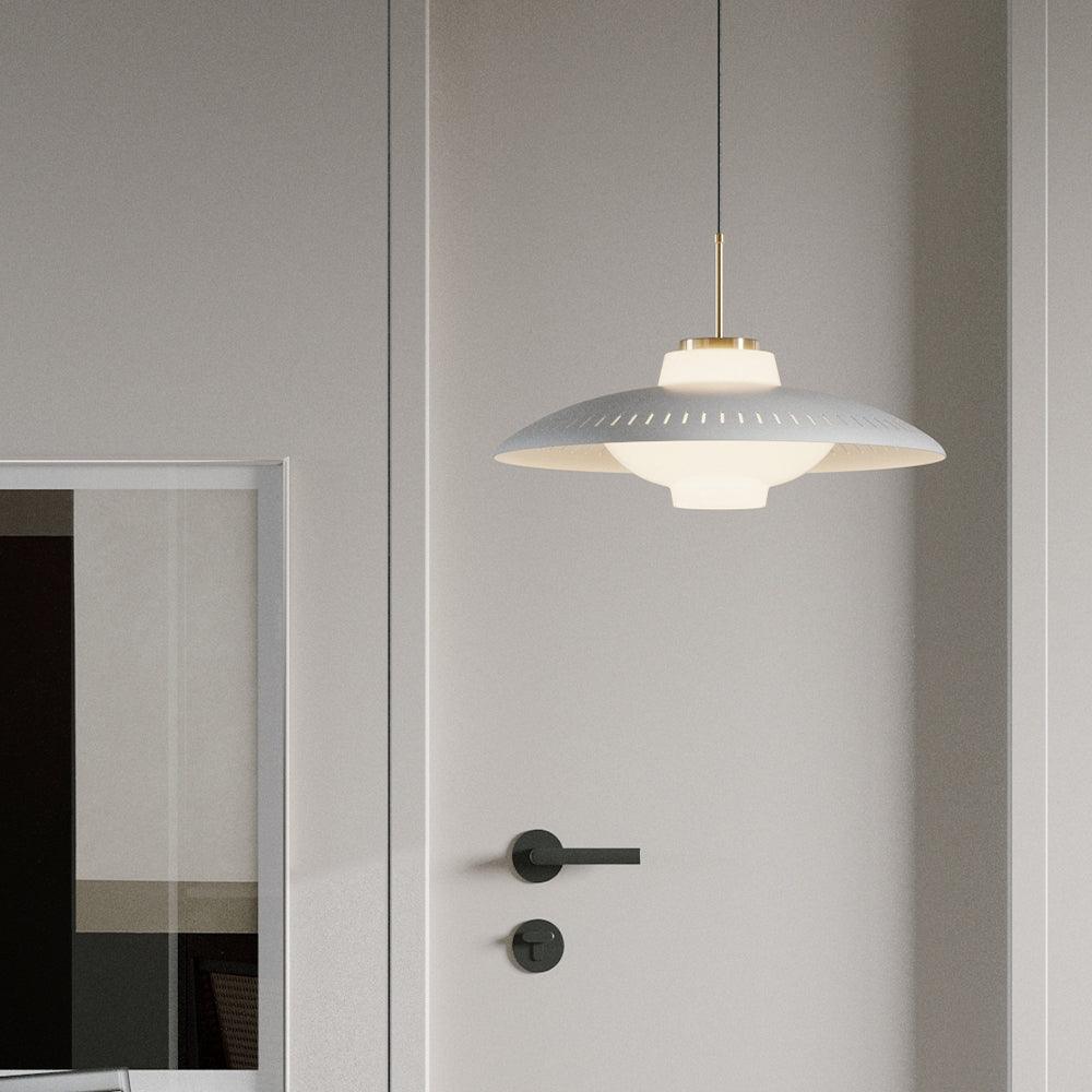 Vira Suspension en Verre Opale Abat-jour Large