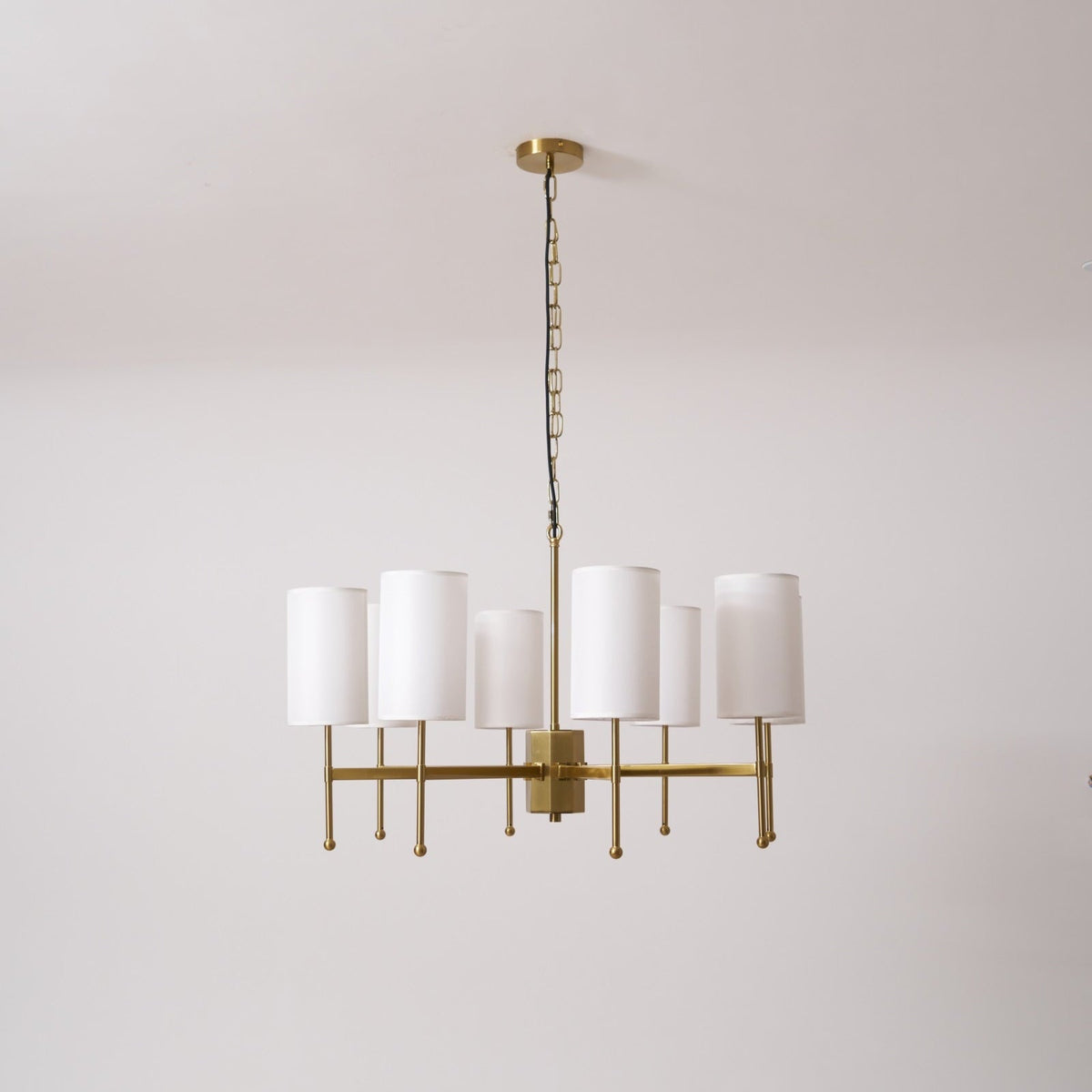 Wilivia Lustre en Tissu Vintage en Laiton