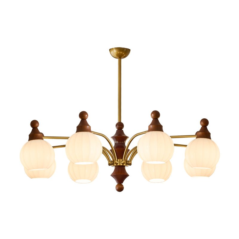 Sylvaine Lustre Blossom avec Abat-jours en Verre