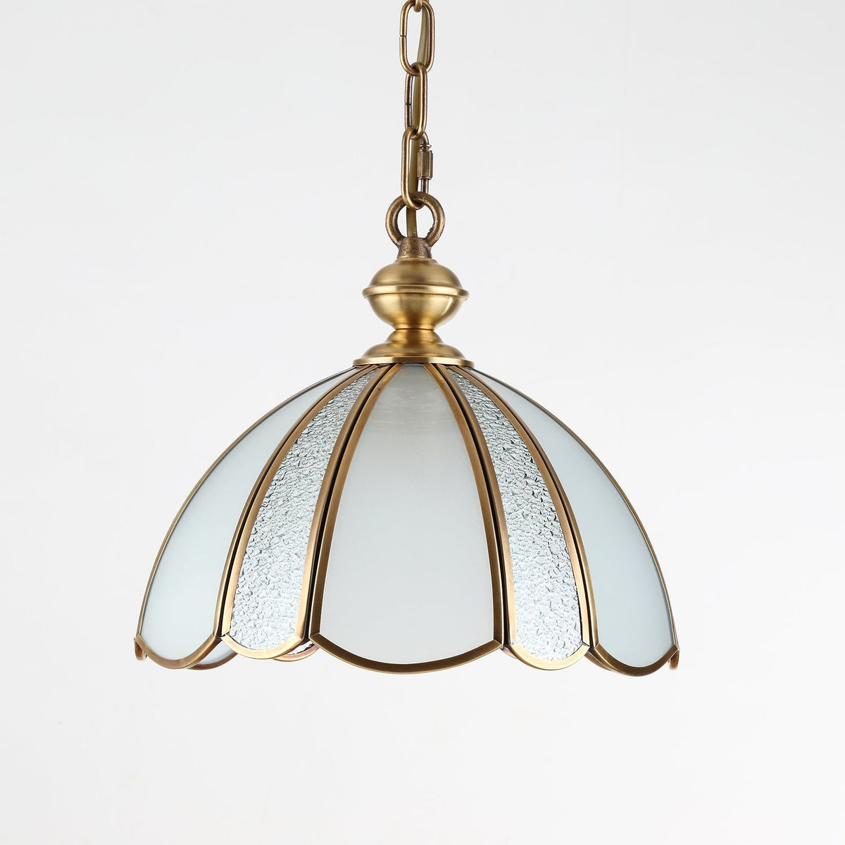 Ophaan Suspension Traditionnelle en Laiton et Verre Art