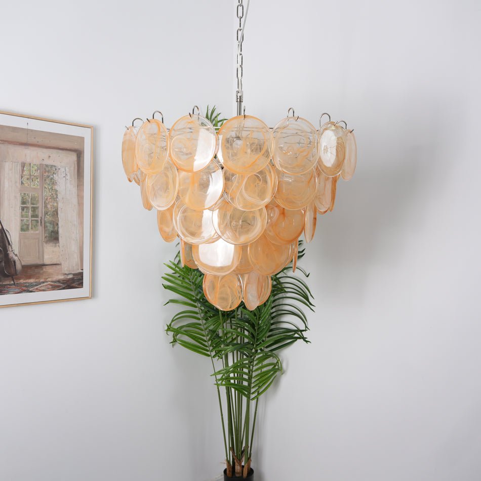 Verara Lustre Murano Verre Disque Classique