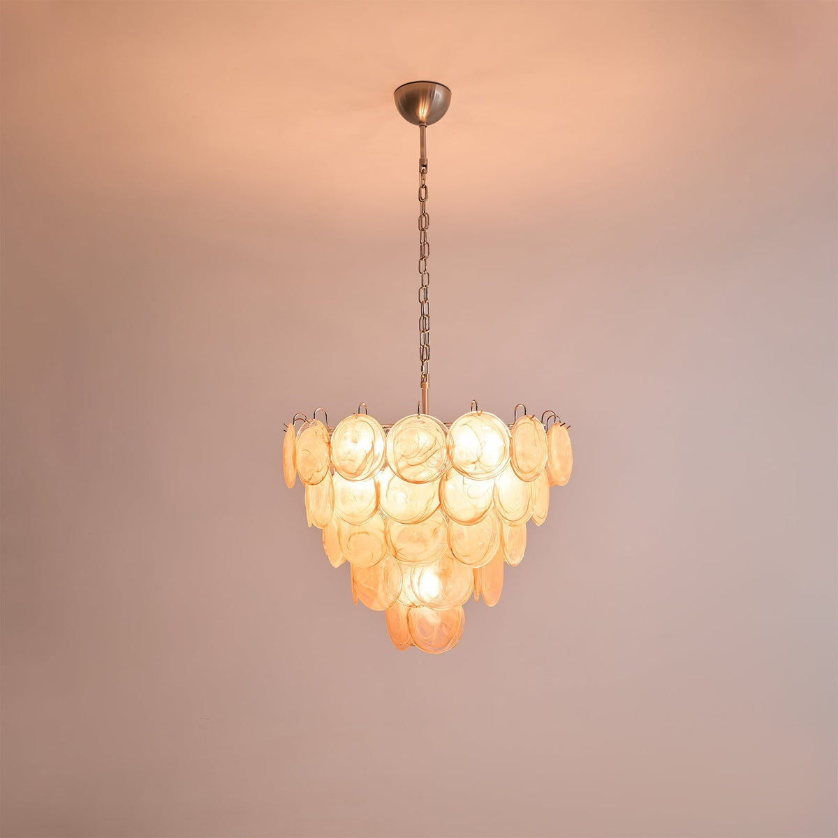 Verara Lustre Murano Verre Disque Classique
