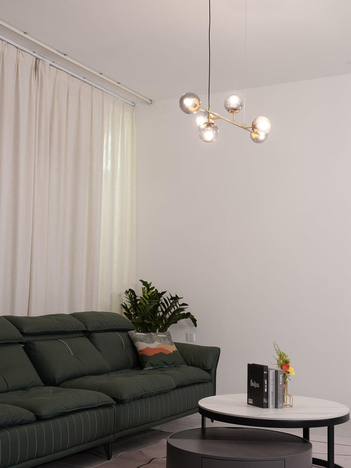 Olveya Suspension Orb Laiton Verre Pour Salon