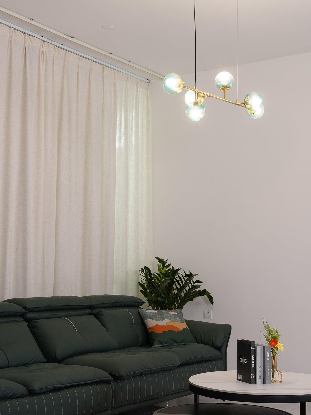 Olveya Suspension Orb Laiton Verre Pour Salon