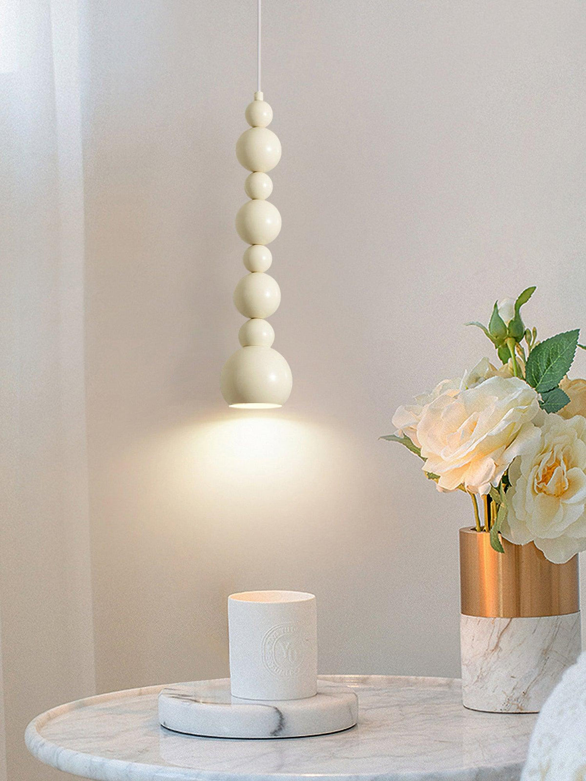 Solena Lampes Pendantes Artistiques Beiges