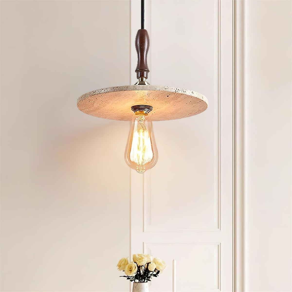 Ritta Orbit Pendant Light Travertine-Neutral Decor