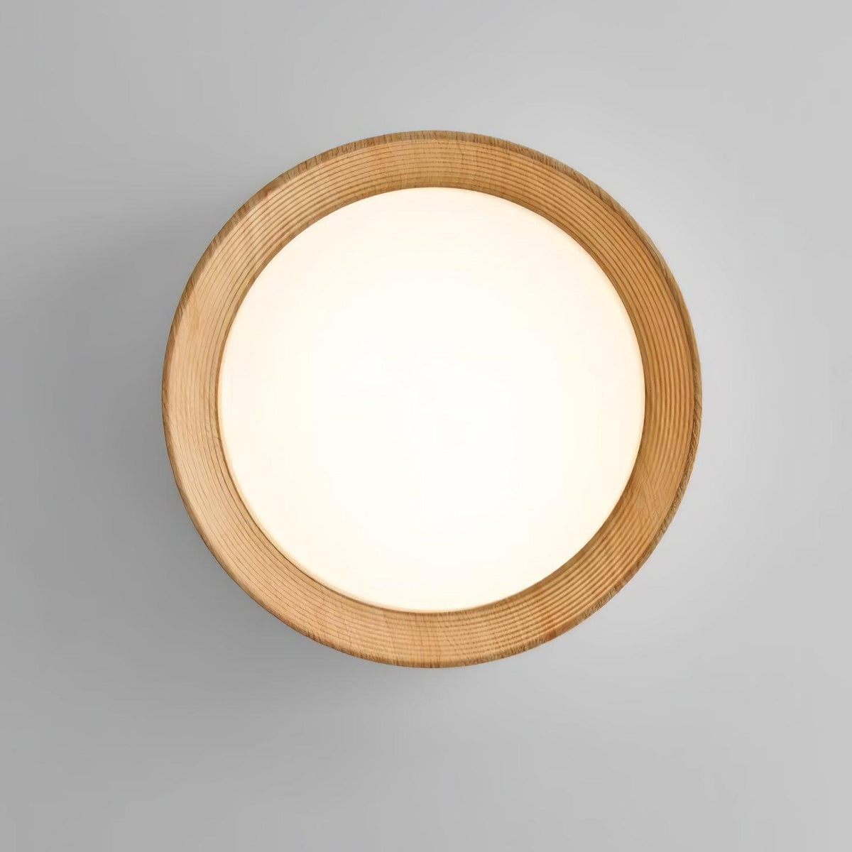 Belara Plafonnier Bois Anneau Minimaliste Réglable