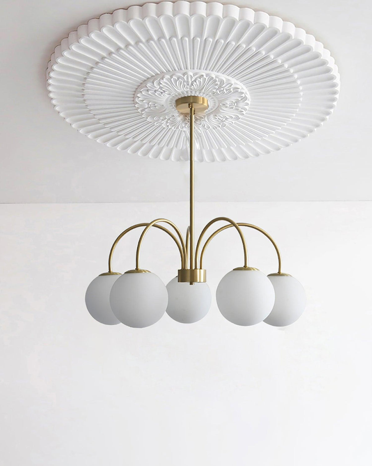 Kala Lustre Orillia Brass Globe Modern