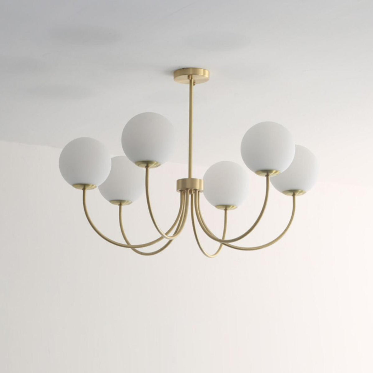 Kala Lustre Orillia Brass Globe Modern