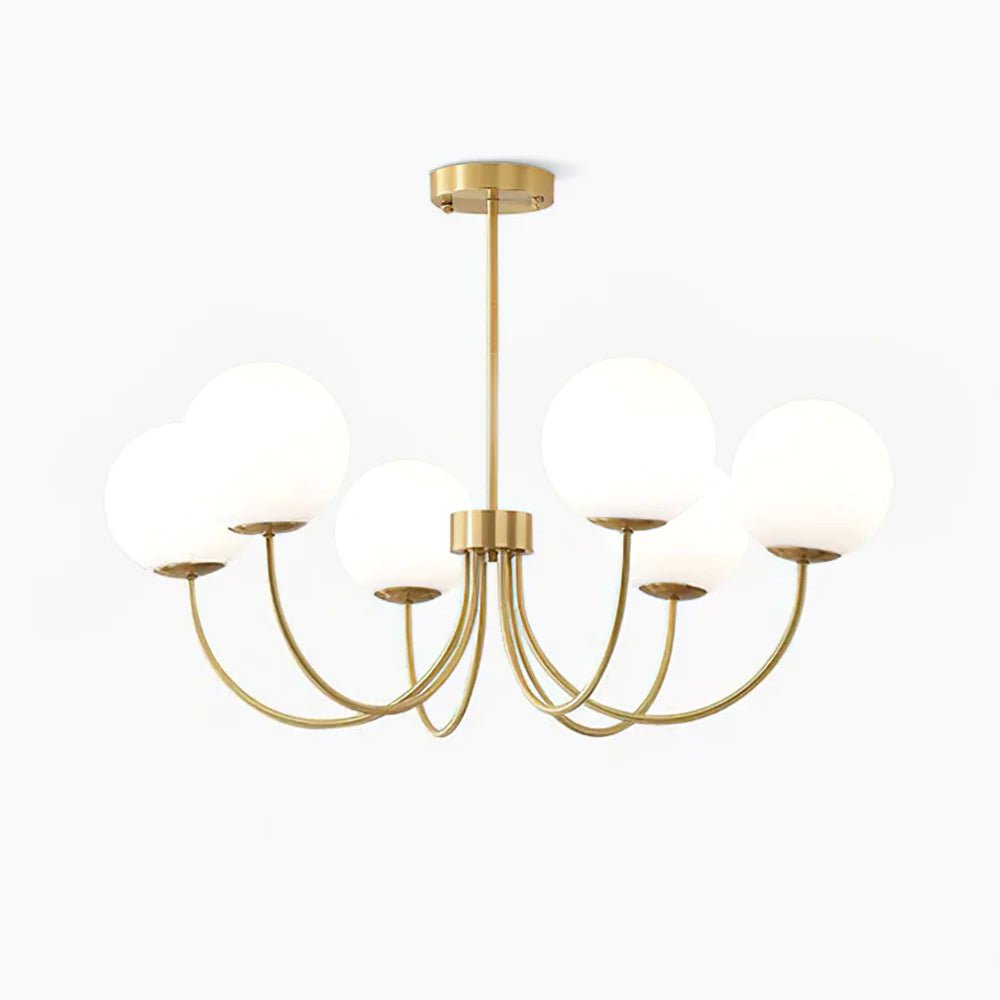 Kala Lustre Orillia Brass Globe Modern