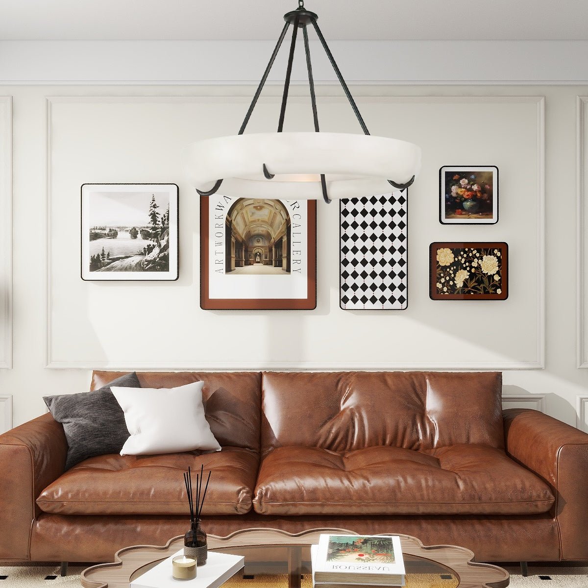 Kirien Suspension Moderne en Albâtre