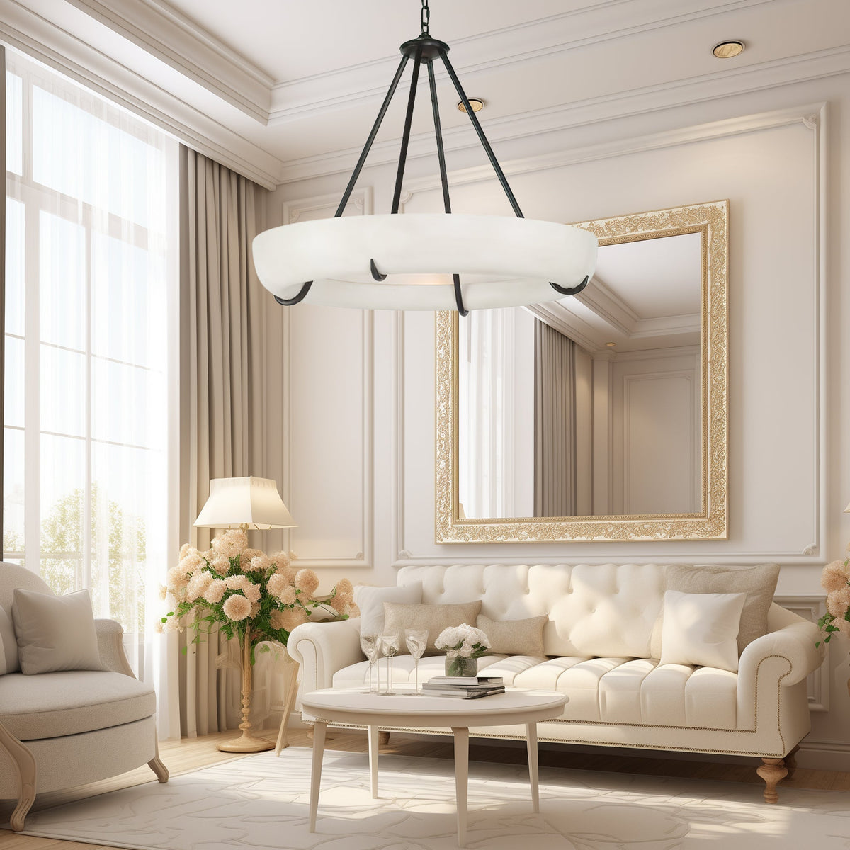 Kirien Suspension Moderne en Albâtre
