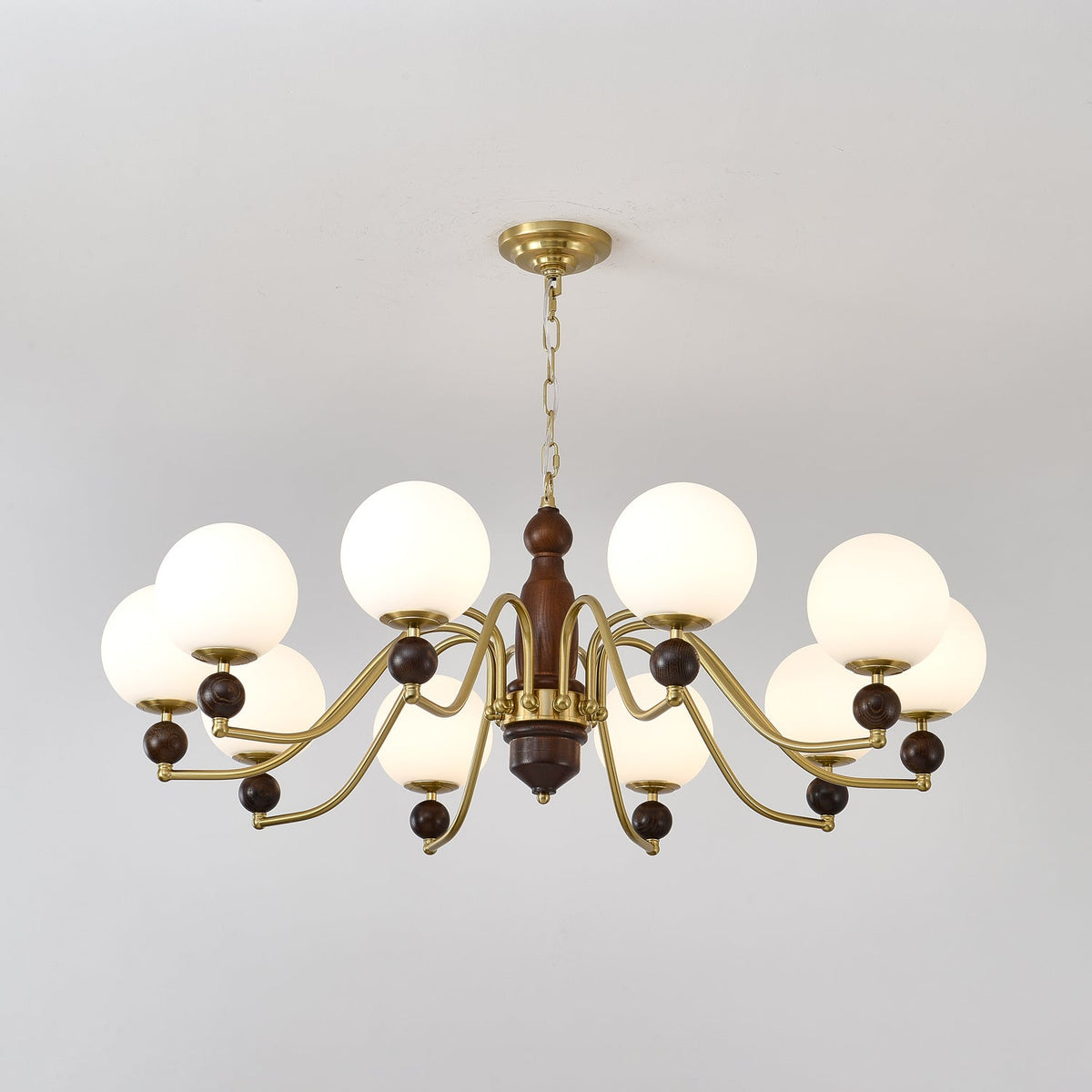 Edrella Lustre Bois Laiton Globe