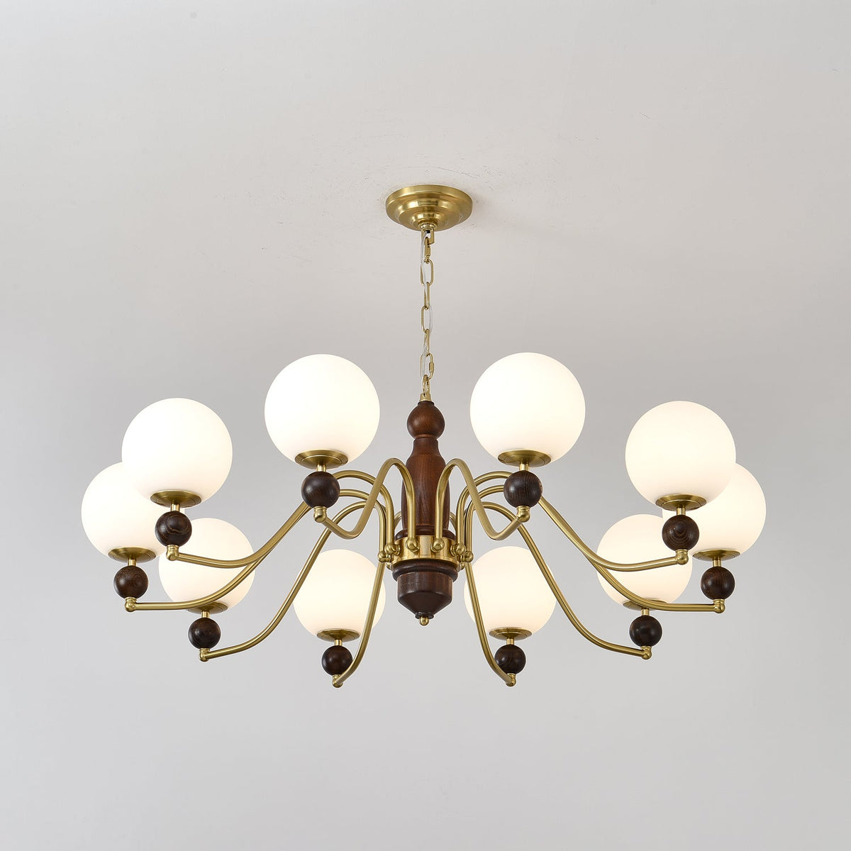Edrella Lustre Bois Laiton Globe