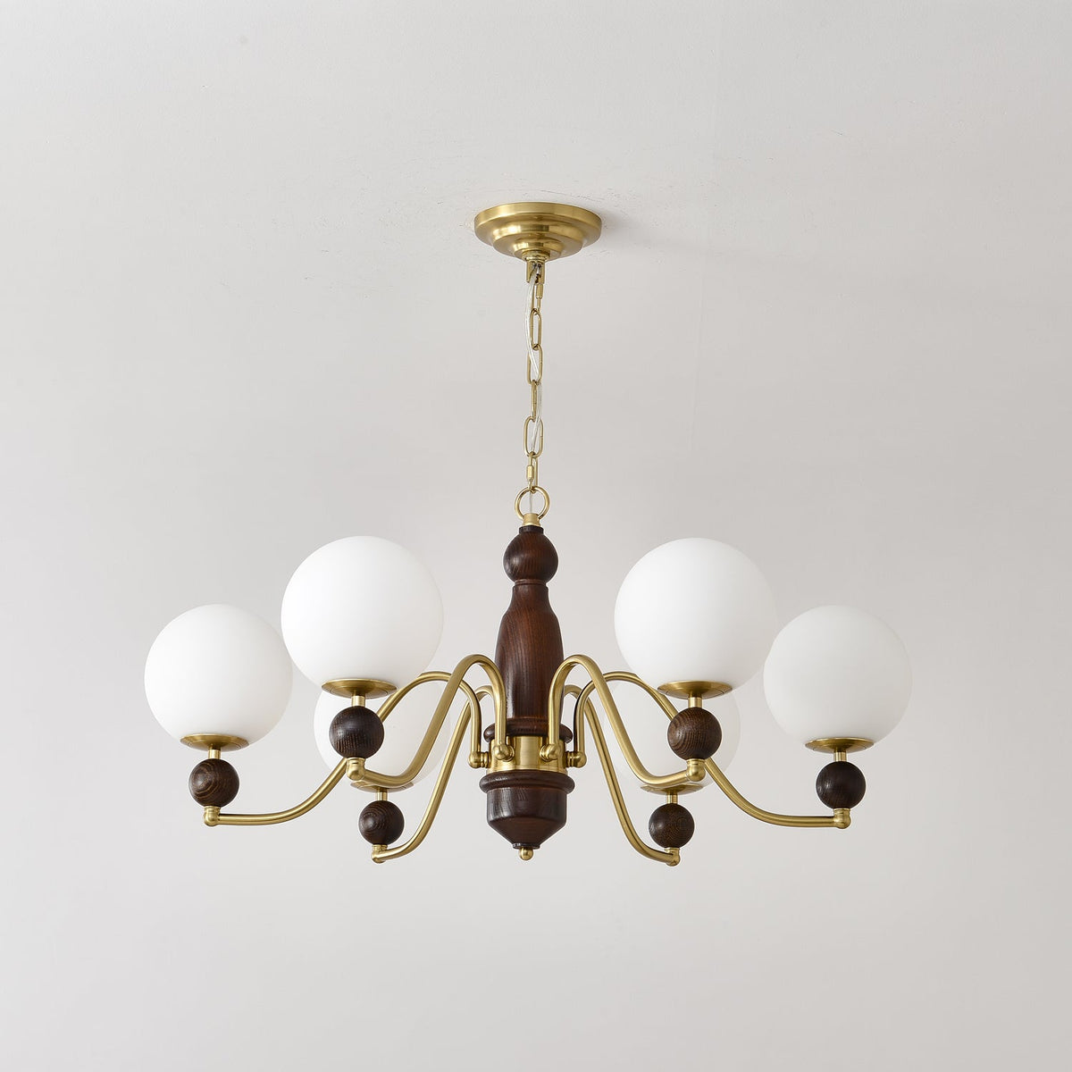 Edrella Lustre Bois Laiton Globe