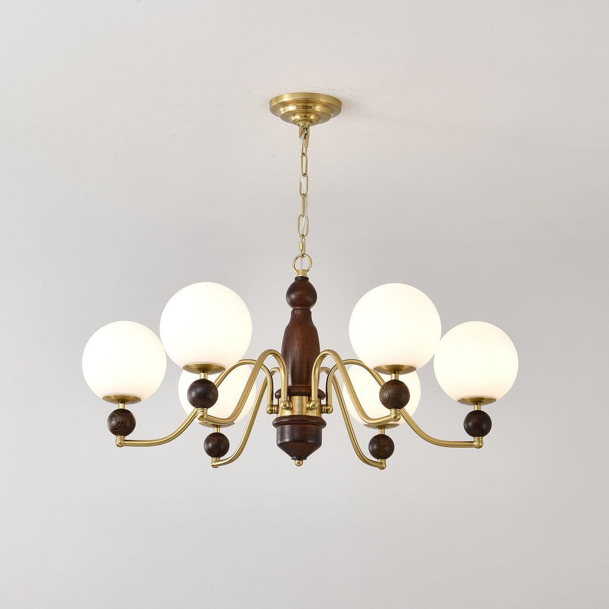 Edrella Lustre Bois Laiton Globe