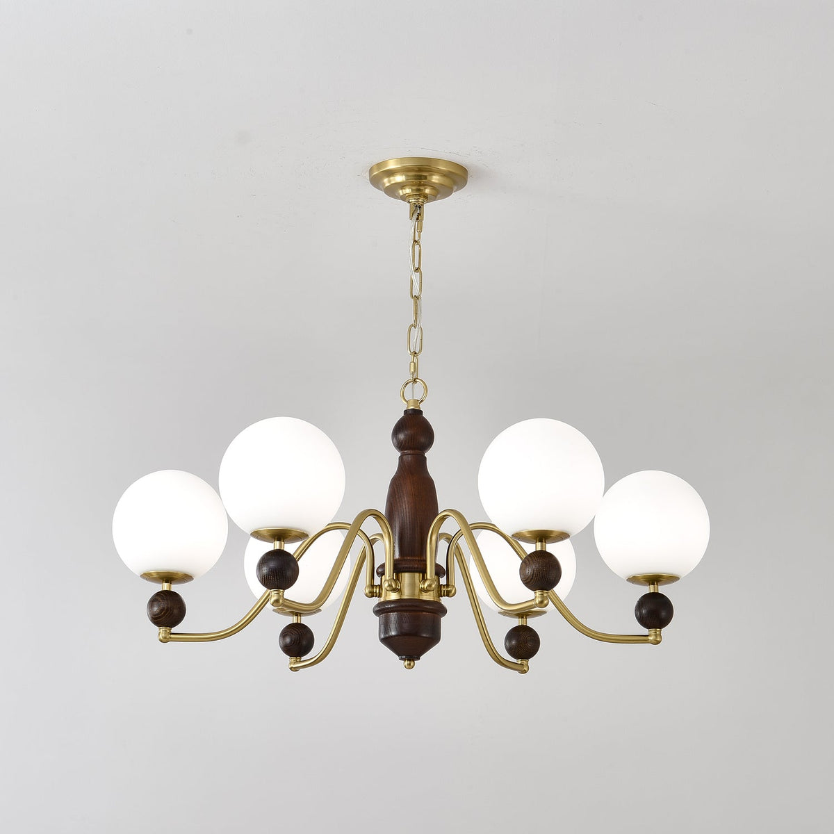 Edrella Lustre Bois Laiton Globe