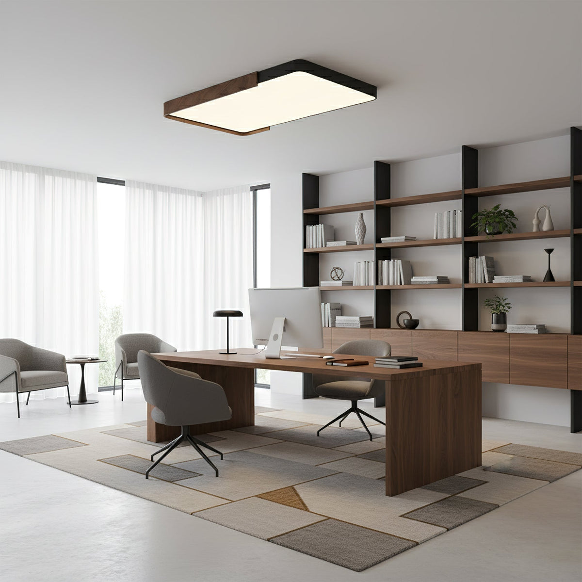 Side profile of the slim Orren Ceiling Light.