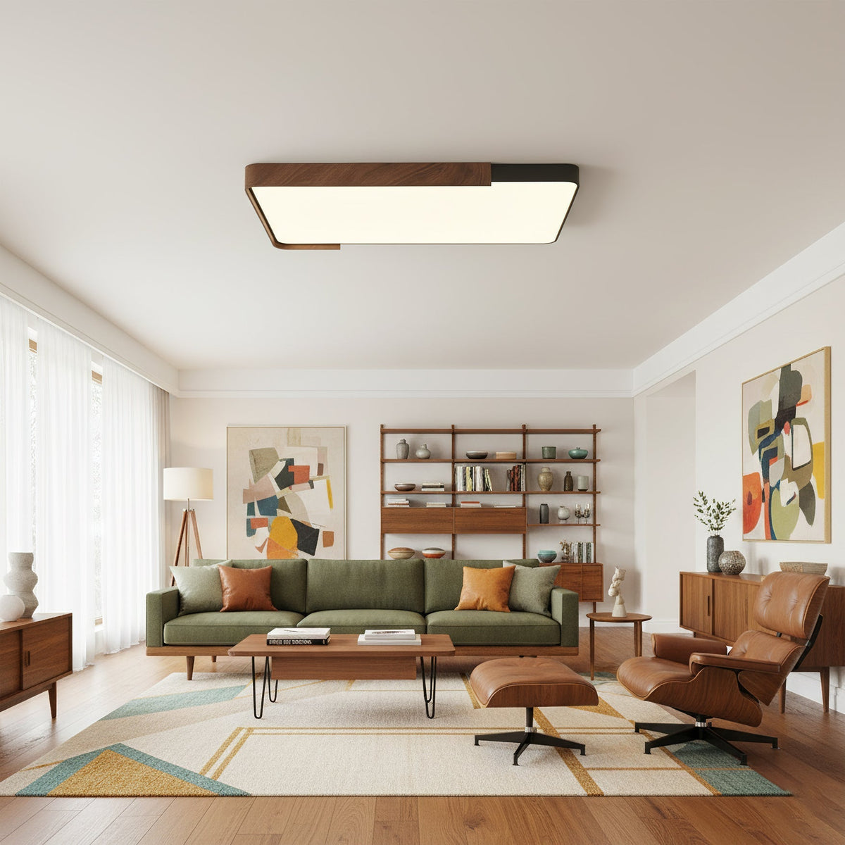 Angled view of the Orren Ceiling Light against a white ceiling.